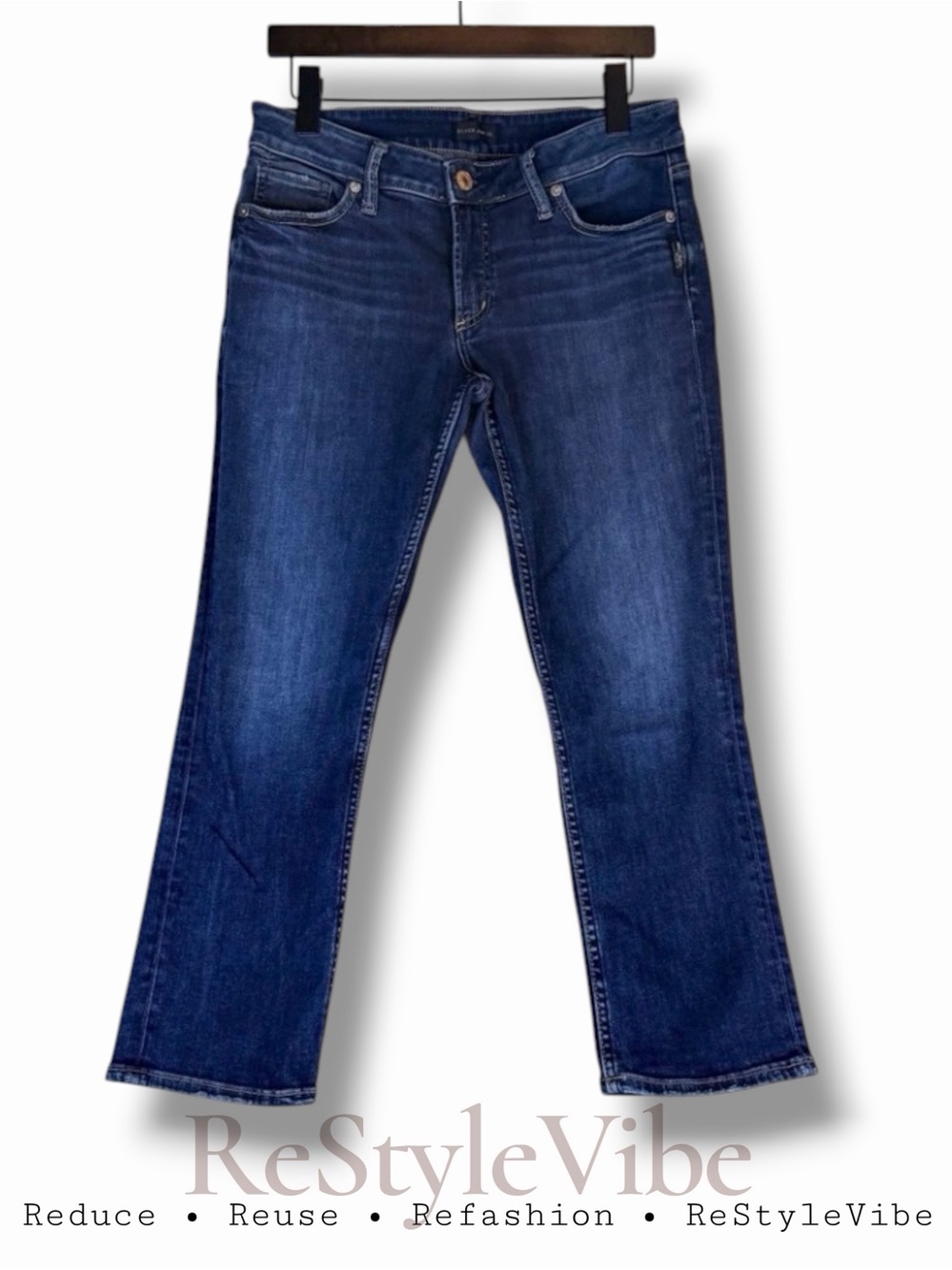 SILVER JEANS Women’s Size W30/L22.5 Denim Suki Capri Style Fit Stretch Cropped